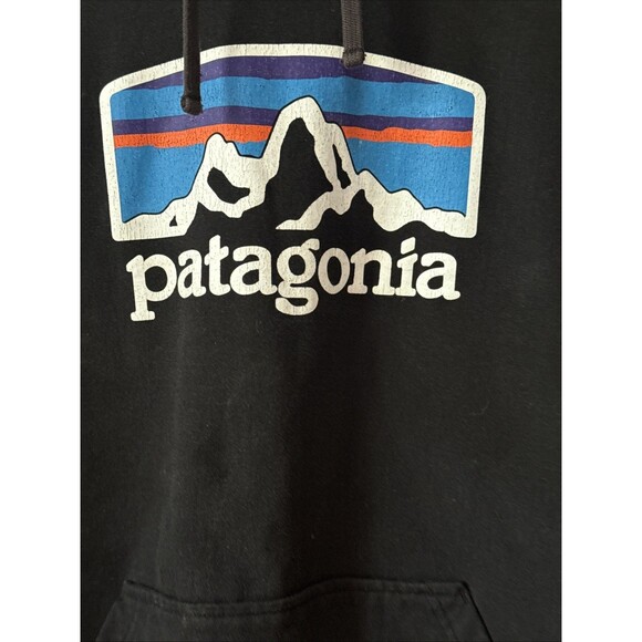 Patagonia Graphic Mens XL Black Horizons Uprisal Hoody Heavy Sweatshirt - Picture 2 of 5